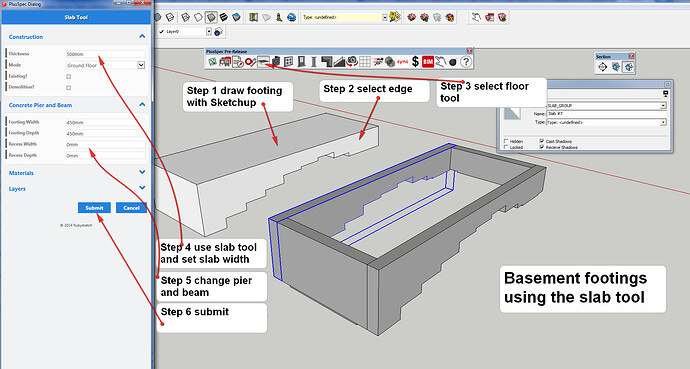 Basement foundations with PlusSpec slab tool in Sketchup.jpg