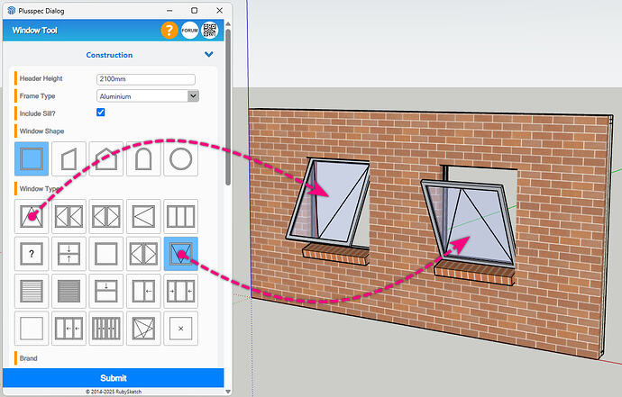 Awning & Hopper Windows In PlusSpec