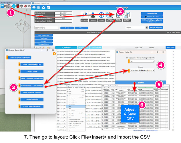 How to create Window Callout schedules_reports in Sketchup  Layout for BIM windows created with PlusSpec