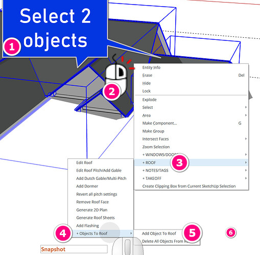 Add any Sketchup geometry to a roof  inside PlusSpec