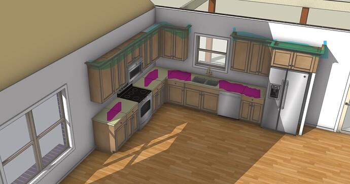 crown mold and coutertop