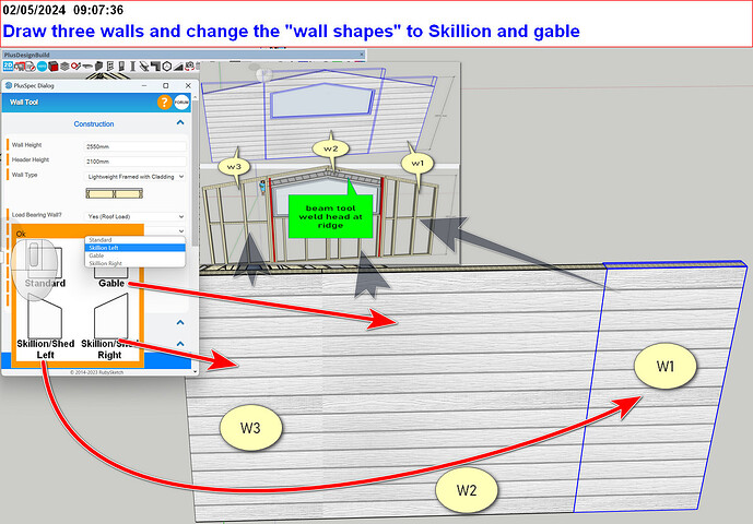 Spliting PlusSpec walls and adding a window in a gable