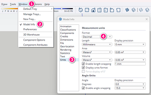 Checking SketchUp Model Units