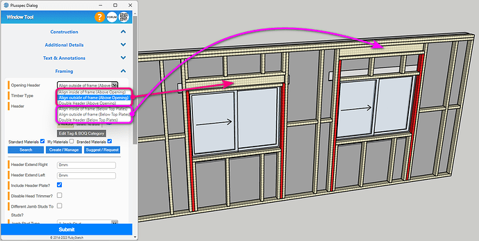 Header Location Options