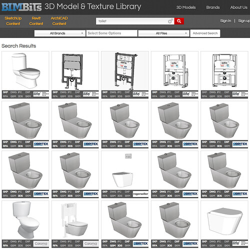 Download Australian Toilet 3d models for estimating inside PlusSpec or inside Sketchup