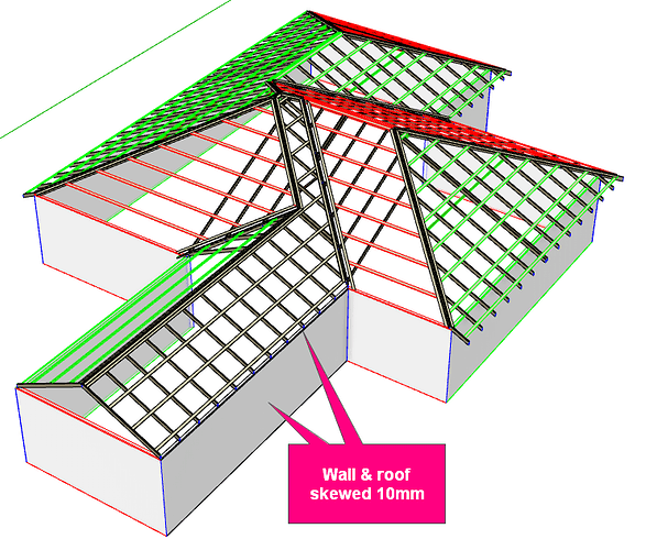 Skewed Wall & Roof