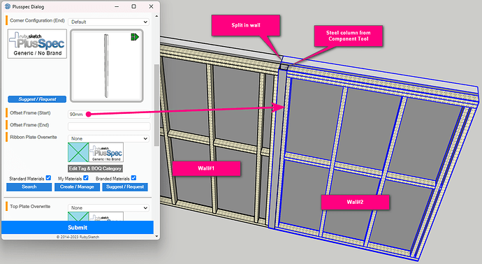 Inserting Steel Columns Into Framing