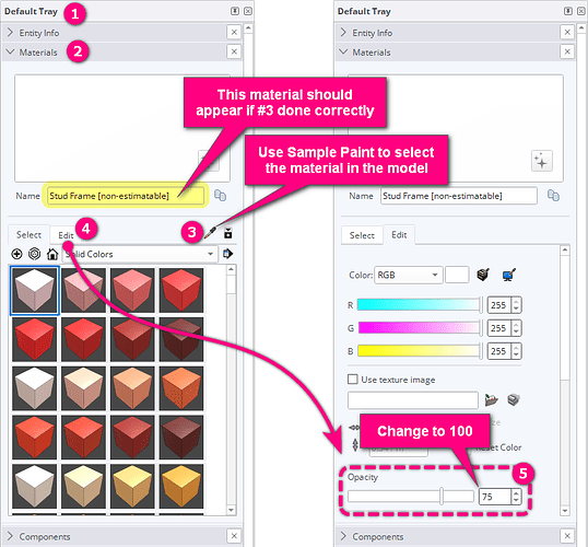 Default Tray - Materials - Material Opacity