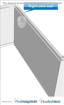 adding adjacent walls and align wall heights in PlusArchitect and PlusDesignBuild for Sketchup.gif