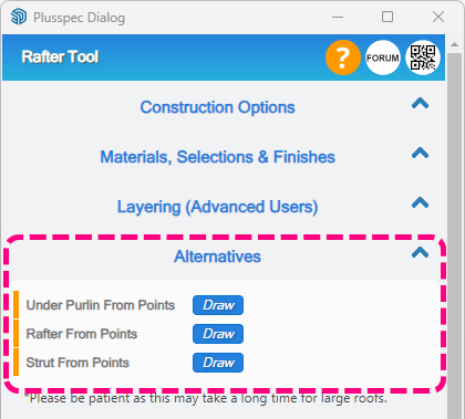 Rafter Tool Alternatives Section