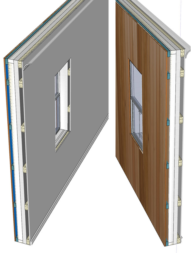 Double battened light weight frame wall in PlusSpec and PlusDesignBuild BIM for Sketchup Plugin.jpg
