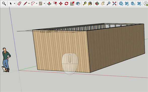 Navigate using a 3 button mouse in Sketchup.gif